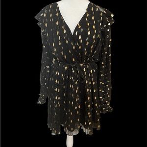 Black and gold dress